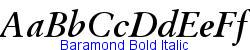 Baramond Bold Italic - Bold weight  141K (2004-07-05)