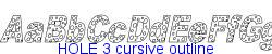HOLE 3 cursive outline   94K (2002-12-27)