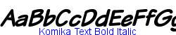 Komika Text Bold Italic - Bold weight  376K (2003-01-22)