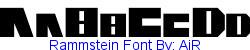 Rammstein Font By: AiR   10K (2002-12-27)