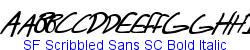 SF Scribbled Sans SC Bold Italic - Bold weight  213K (2005-04-19)