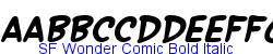 SF Wonder Comic Bold Italic - Bold weight  328K (2003-01-22)